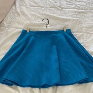 Bright blue skirt